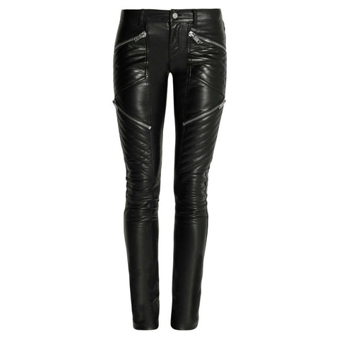 Unique Design Leather Pants Women