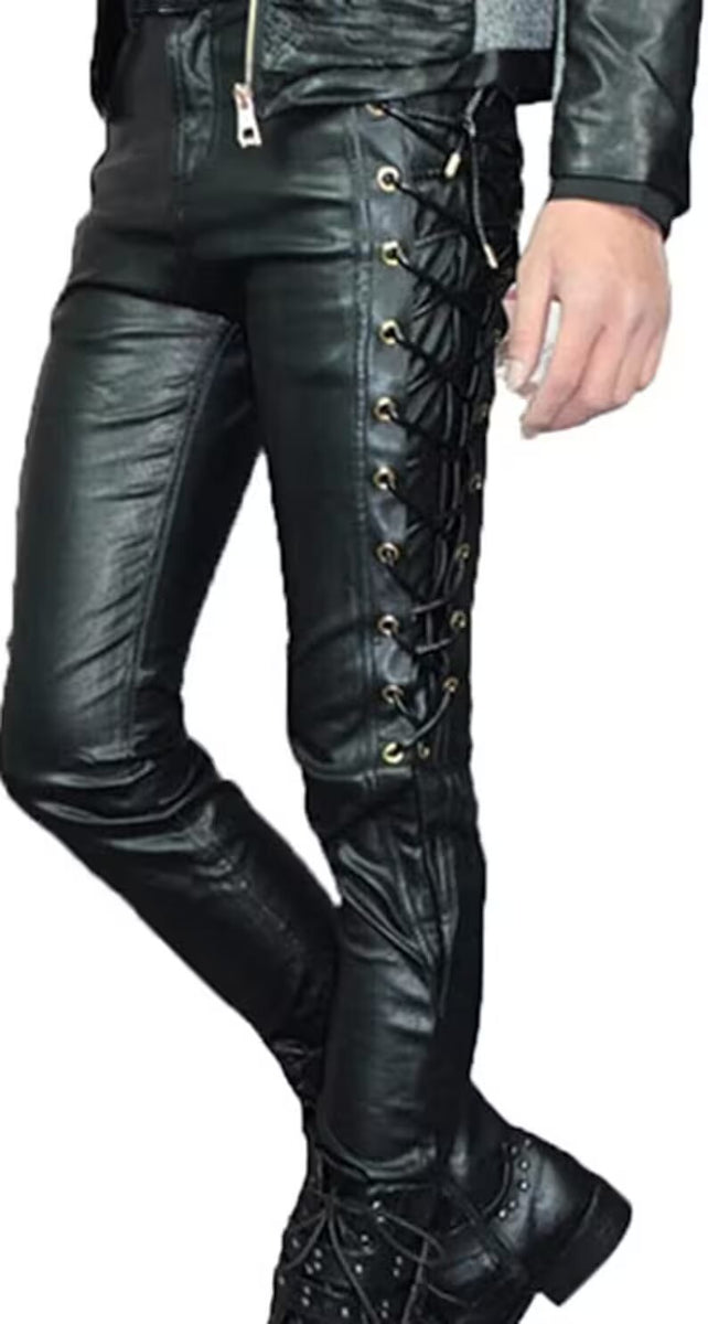 Side & Back Lined Men's Sheep Leather Pants