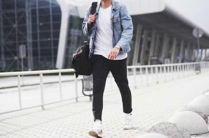 Leather pants 2025 white sneakers