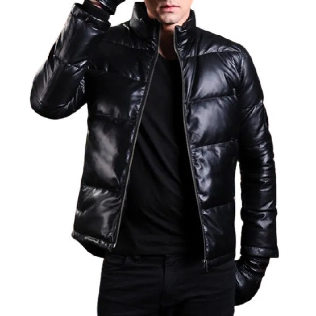 Winter Genuine Sheepskin Leather Jacket Men