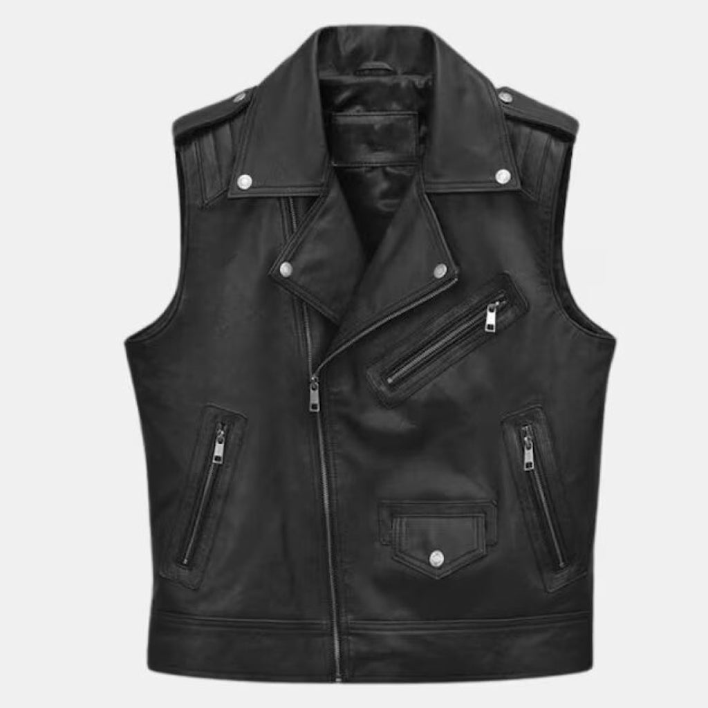 Classy Design Leather Vest For Men's