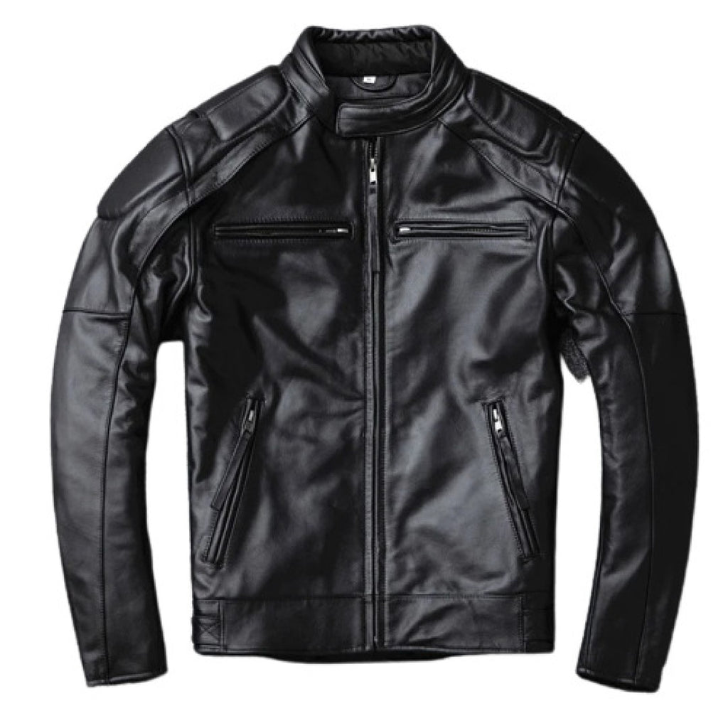 Genuine Leather Jacket For Men Biker Style