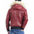 Winter Leather Jacket for Men with Fur on the Hood