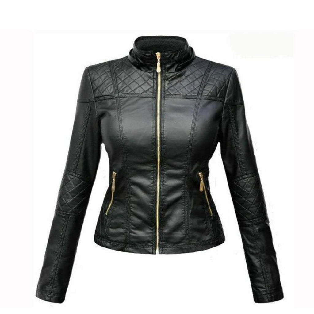 Women Leather Jacket Made With Lamb Skin Leather