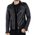 Men's Leather Jacket With Unique Front Zip Style And Full Zip Closer