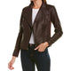 Brown Leather Jacket With Biker Style