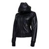 Leather Jacket Women With Hooded Style