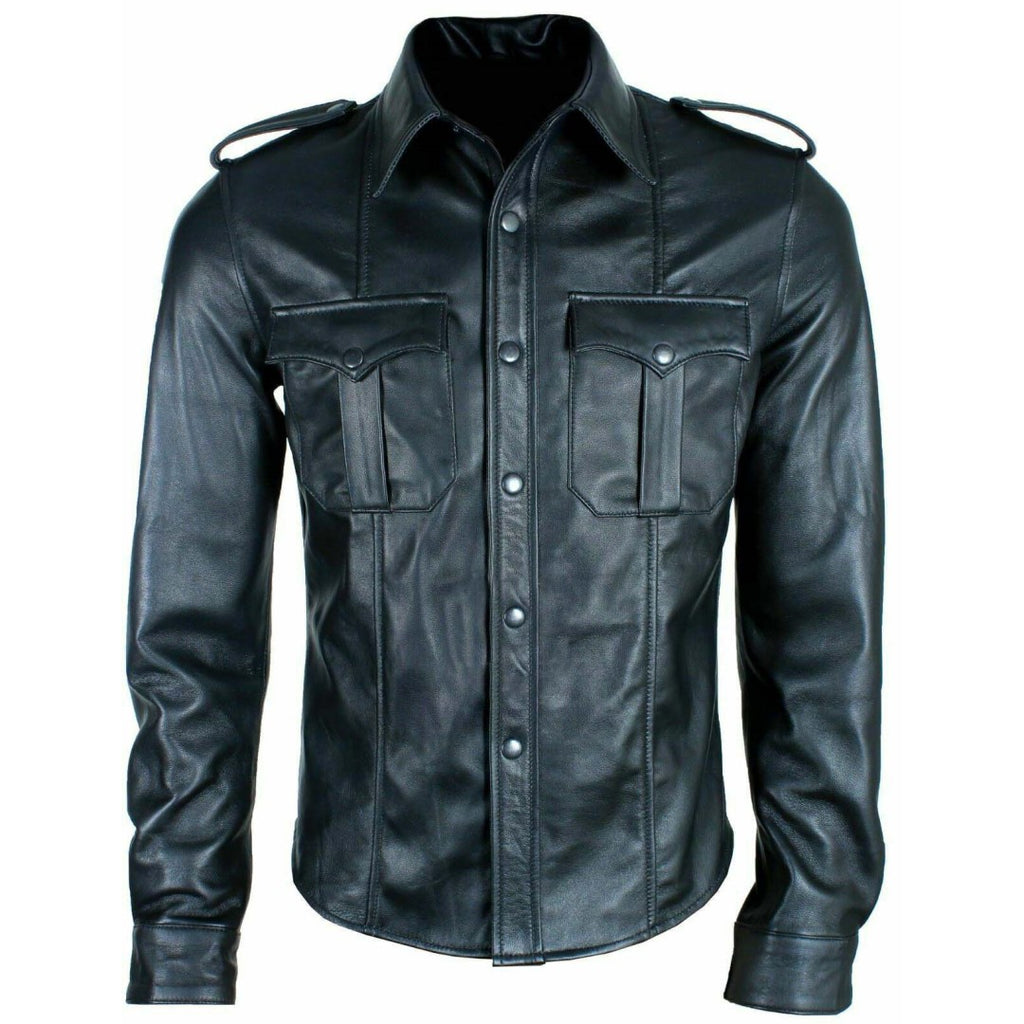 Unique Design Leather Shirts For Men