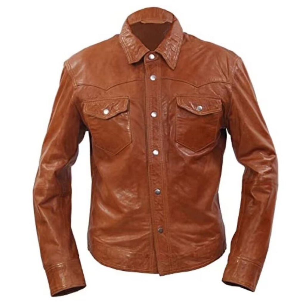 Brown Leather Shirts