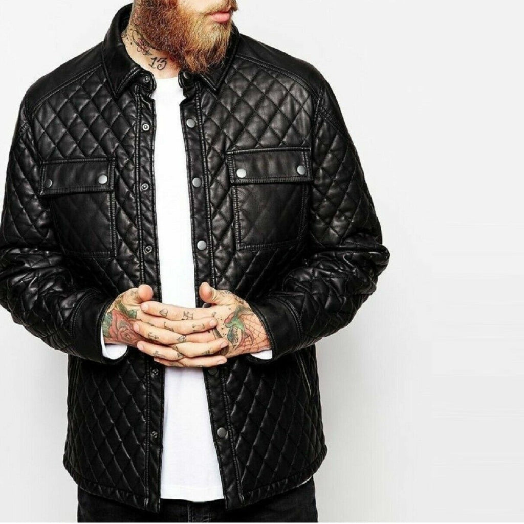 Quilted Leather Shirt