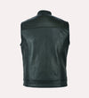 Leather Vest Front Zipper Clousre