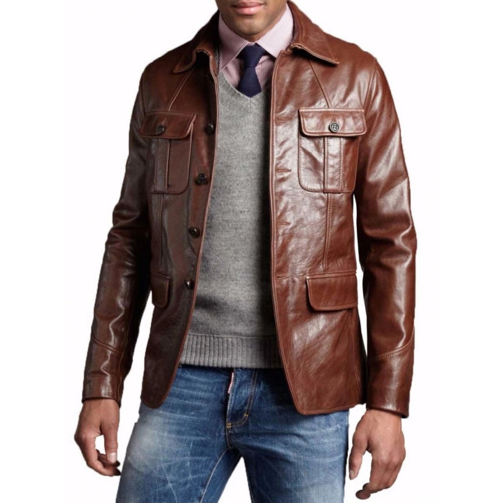 Premium Qulity Leather Shirt For Men