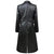 Traditional Leather Trench Coat For Men With Classy Zip Closer