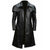 Stylish Leather Trench Coat With 3 Back Pockets