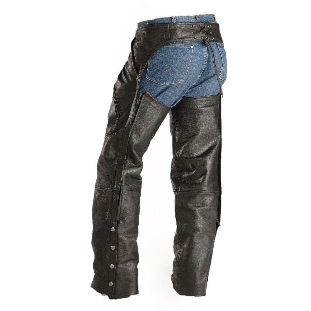 Men Real Leather Chaps With Detachable C. Piece Bikers Leather Chaps ...