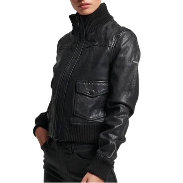 Stylish Biker Leather Jacket For Women
