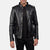 Black Leather Jacket Belted for Men - Leather Wardrobe