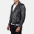 Cross Zipper Black Bikers Leather Jacket - Leather Wardrobe