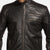 Onyx Black Leather Biker Jacket Up to 5XL - Leather Wardrobe