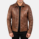 Brown Biker Leather Jacket