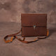 Brown Button Closure Bag