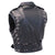 Chromed-out Leather Motorcycle Vest