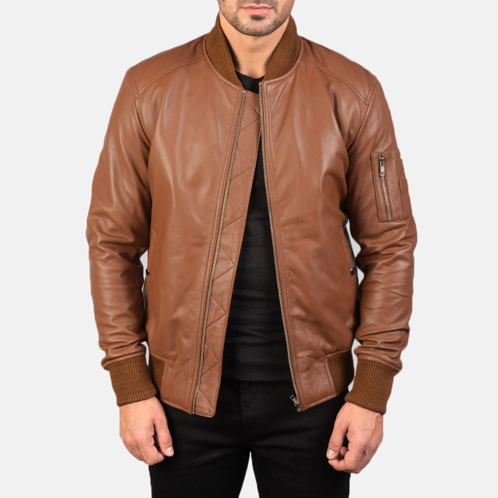 Genuine Brown Sheep Leather Jacket