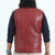 Maroon Quilted Design Leather Waistcoat for Men - Leather Wardrobe
