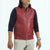 Maroon Quilted Design Leather Waistcoat for Men - Leather Wardrobe