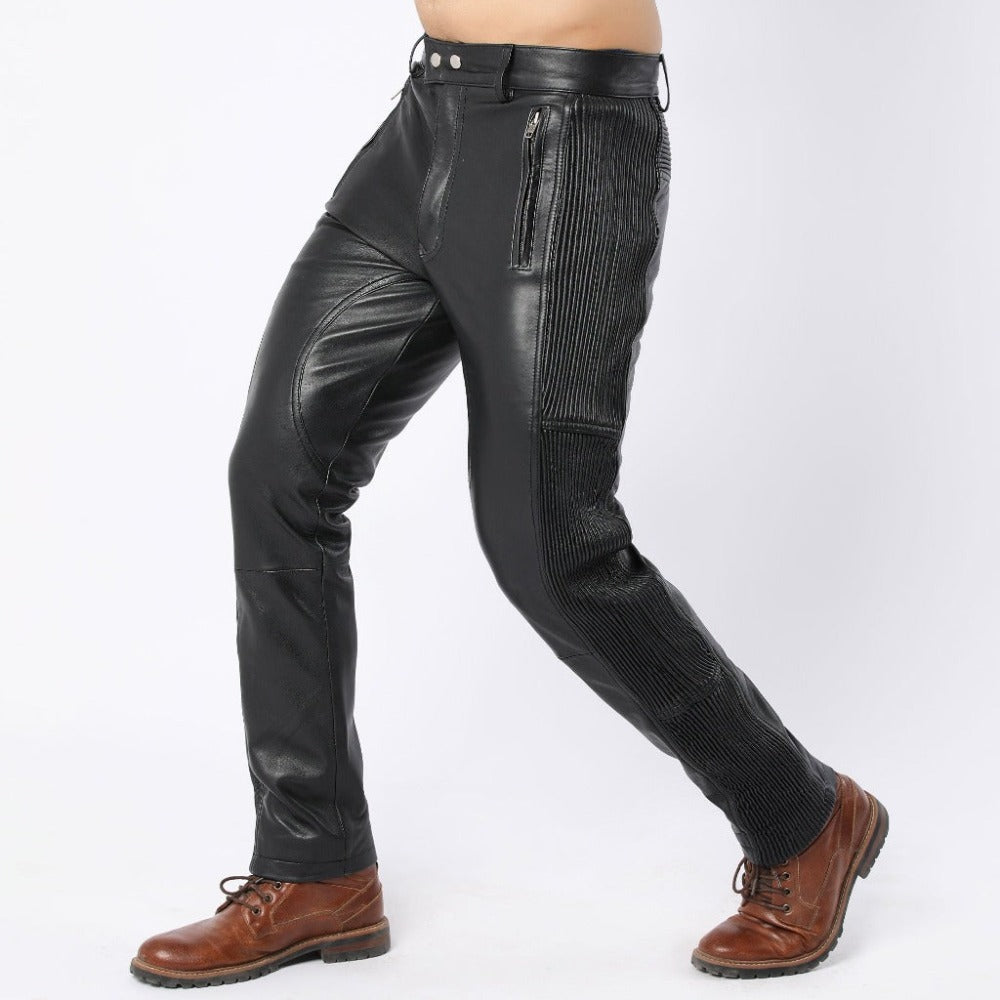 Lined Mens Sheep Leather Pants