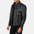 Darren Black Leather Biker Jacket Up to 5XL - Leather Wardrobe