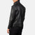 Darren Black Leather Biker Jacket Up to 5XL - Leather Wardrobe