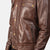 Darren Brown Leather Biker Jacket Up to 5XL - Leather Wardrobe