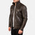 Hudson Brown Leather Biker Jacket Up to 5XL - Leather Wardrobe