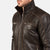 Hudson Brown Leather Biker Jacket Up to 5XL - Leather Wardrobe