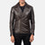 Noah Brown Leather Biker Jacket Up to 5XL - Leather Wardrobe