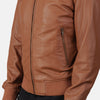 Shane Brown Leather Bomber Jacket Up to 5XL - Leather Wardrobe