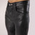 Men's Plain Black Leather Pants