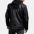Moulder Hooded Black Leather Jacket Up to 5XL - Leather Wardrobe