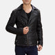 Black Studded Leather Biker Jacket Up to 5XL - Leather Wardrobe