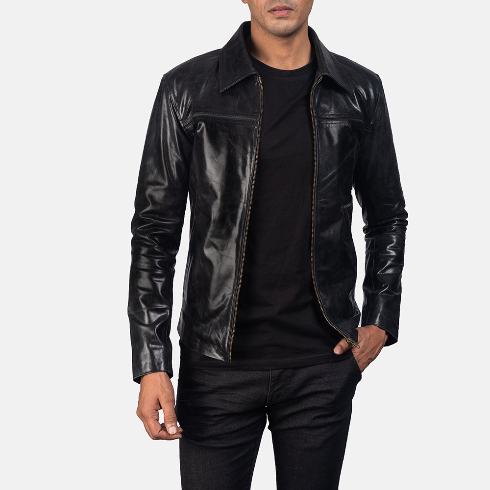 Mystical Black Leather Jacket