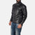 Austere Black Leather Biker Jacket Up to 5XL - Leather Wardrobe