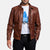 Inferno Brown Leather Jacket Up to 5XL - Leather Wardrobe