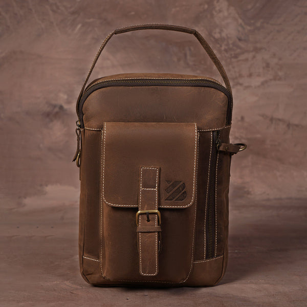 Vintage Leather Bag Laptop Backpack
