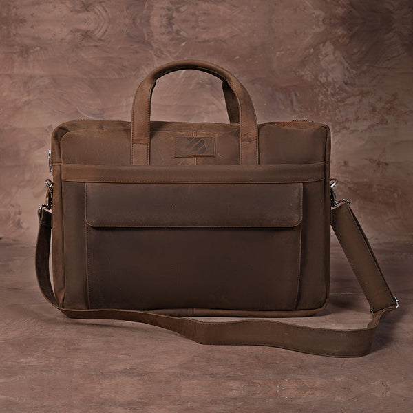 Vintage Leather Laptop Bag for Office