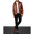 Waffle Brown Leather Jacket Up to 5XL - Leather Wardrobe