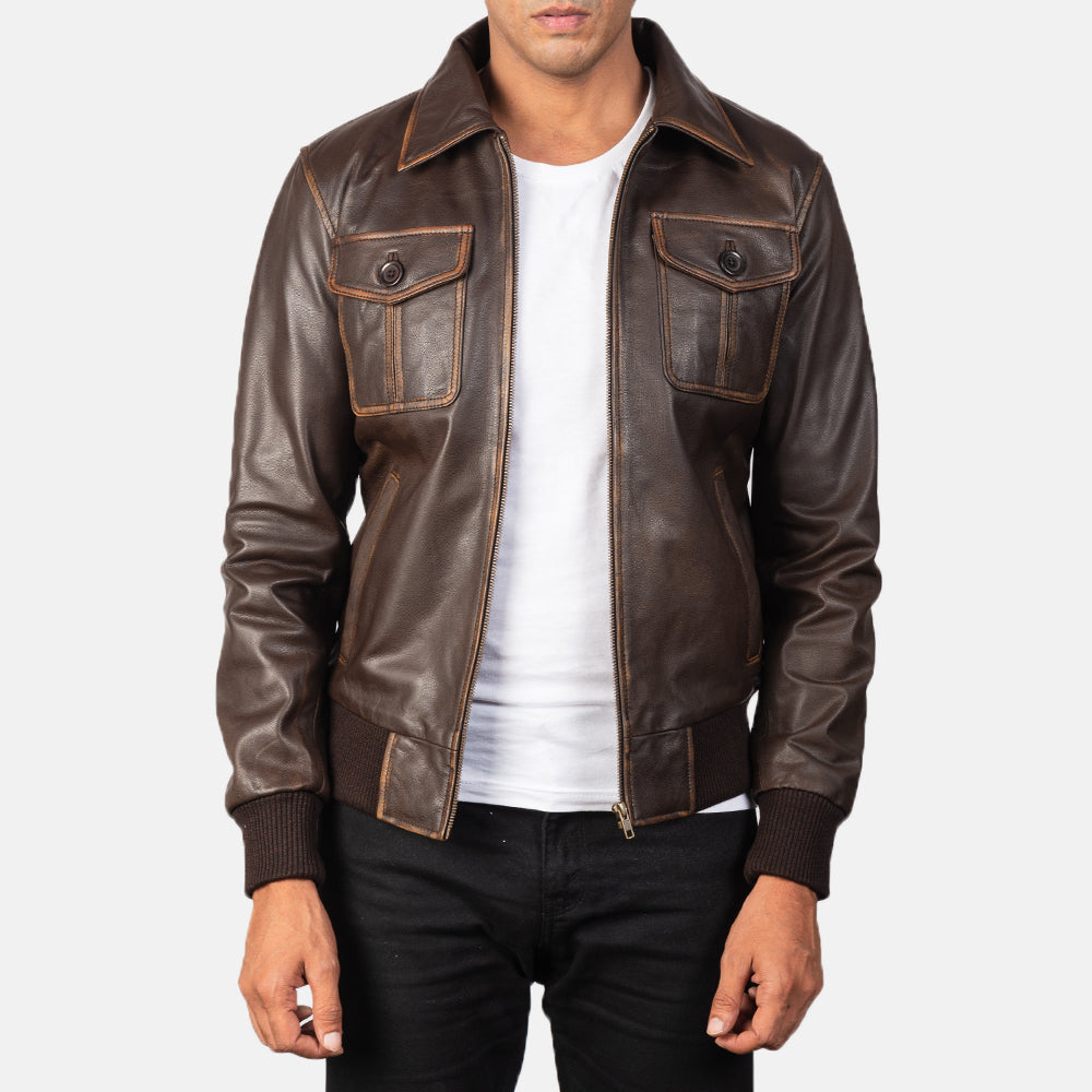 Waxed Sheep Leather Jacket