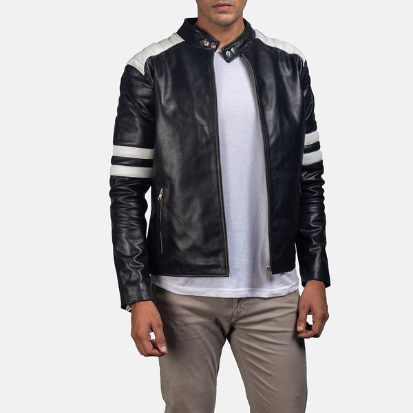 White Leather Biker Jacket