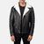 White Shearling Black Leather Jacket