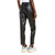 Black Straight-Leg Leather Trousers For Women